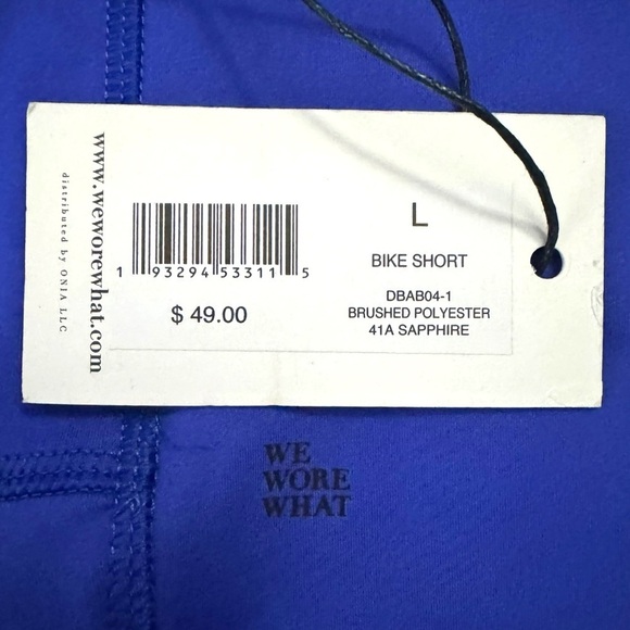 WeWoreWhat Sapphire Blue Bike Shorts Compression Stretchy 6" Inseam Large - Picture 5 of 16